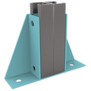 Double Channel Gusset Base Plate HDG